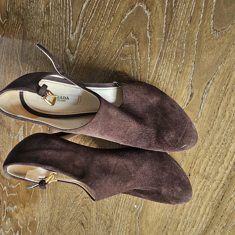 Prada Women's Brown Suede Shoes